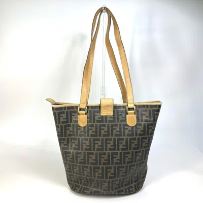 Pre-owned Fendi Zucca Brown Zucca Shoulder Bag Tote Bag ()