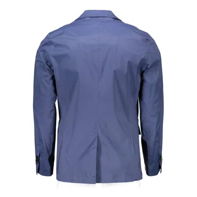 Gant Blue Nylon Men Jacket In Blue