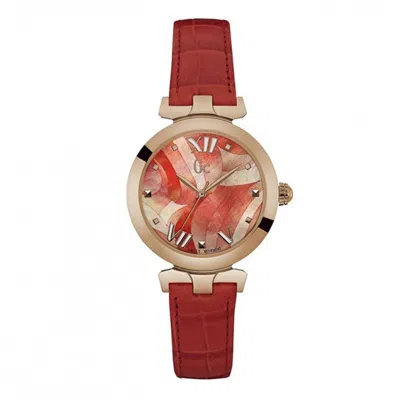 Gc Orange Leather Dress Women's Watch In Orange