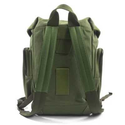Pre-owned Givenchy Khaki Canvas Leather Backpack () In Brown