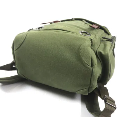 Pre-owned Givenchy Khaki Canvas Leather Backpack () In Brown