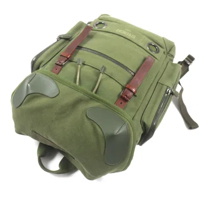 Pre-owned Givenchy Khaki Canvas Leather Backpack () In Brown