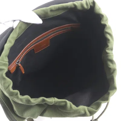 Pre-owned Givenchy Khaki Canvas Leather Backpack () In Brown