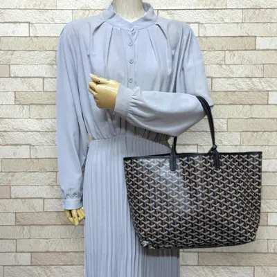 Pre-owned Goyard Black Brown Coated Canvas Tote Bag () In Multi