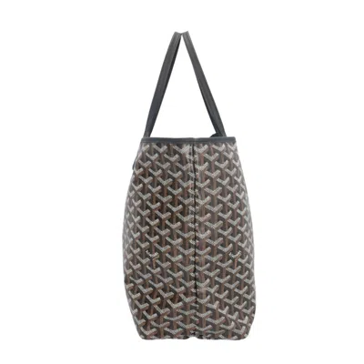 Pre-owned Goyard Black Brown Pvc Coated Canvas Tote Bag () In Multi