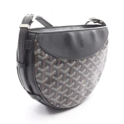 Pre-owned Goyard Black Multi-color Coated Canvas Leather Shoulder Bag ()