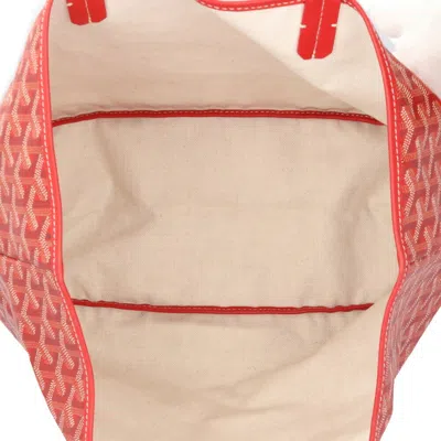 Pre-owned Goyard Red Color Pvc Coated Canvas Tote Bag ()