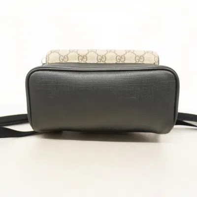 Pre-owned Gucci Beige Black Pvc Backpack () In Multi