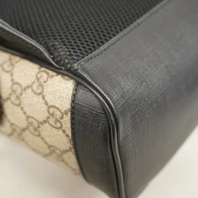 Pre-owned Gucci Beige Black Pvc Backpack () In Multi