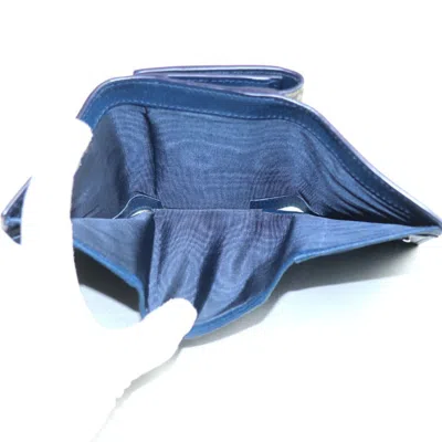 Pre-owned Gucci Beige Blue Gg Supreme Wallet (tri-fold) ()