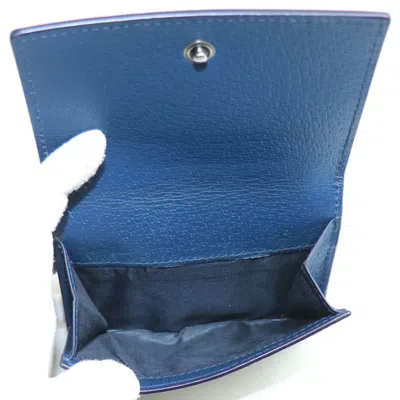 Pre-owned Gucci Beige Blue Gg Supreme Wallet (tri-fold) ()