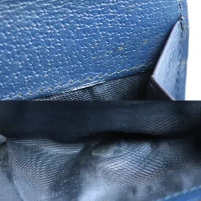 Pre-owned Gucci Beige Blue Gg Supreme Wallet (tri-fold) ()