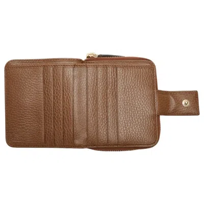 Pre-owned Gucci Beige Brown Canvas Leather Wallet (bi-fold) () In Multi