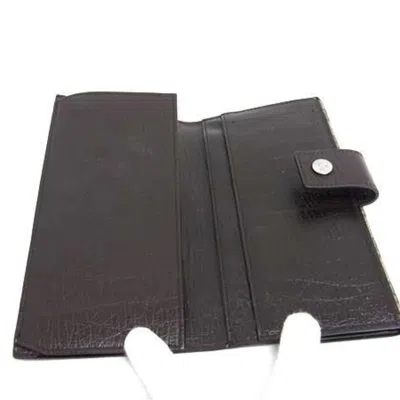 Pre-owned Gucci Beige Brown Pvc Leather Long Wallet (bi-fold) () In Multi