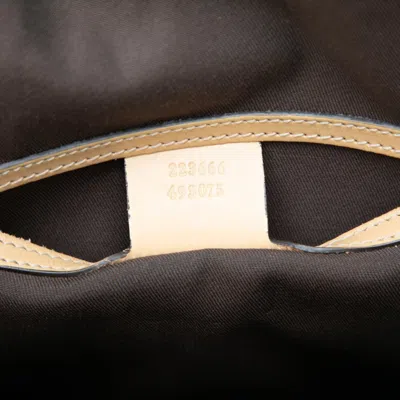 Pre-owned Gucci Beige Brown Pvc Leather Messenger Bag Shoulder Bag () In Multi