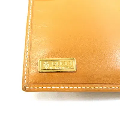 Pre-owned Gucci Beige Light Brown Pvc Leather Long Wallet (bi-fold) ()