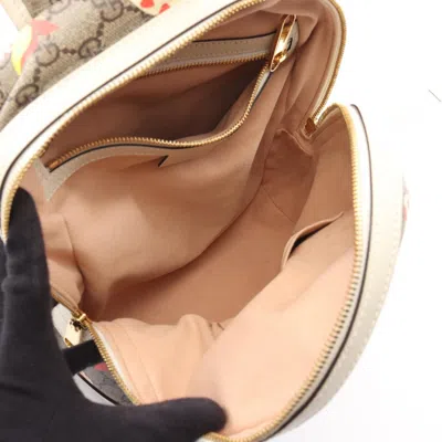 Pre-owned Gucci Beige Multi-color Gg Supreme Backpack ()