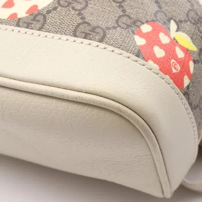 Pre-owned Gucci Beige Multi-color Gg Supreme Backpack ()