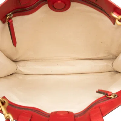 Pre-owned Gucci Beige Multi-color Red Color Pvc Leather Shoulder Bag Tote Bag ()