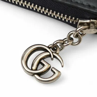 Pre-owned Gucci Beige Navy Coated Canvas Long Wallet (bi-fold) () In Multi