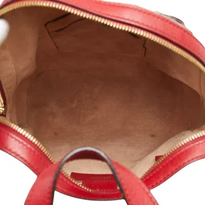 Pre-owned Gucci Beige Red Color Pvc Leather Backpack () In Multi
