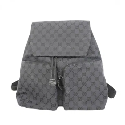 Pre-owned Gucci Black Canvas Backpack ()