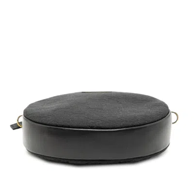 Pre-owned Gucci Black Canvas Leather Pochette Shoulder Bag ()