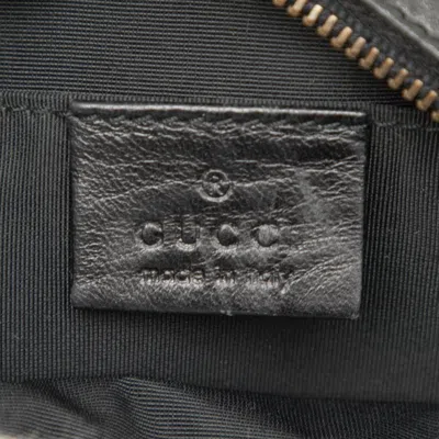 Pre-owned Gucci Black Canvas Leather Pochette Shoulder Bag ()