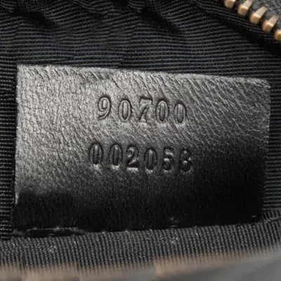 Pre-owned Gucci Black Canvas Leather Pochette Shoulder Bag ()
