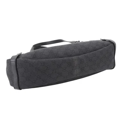 Pre-owned Gucci Black Denim Leather Tote Bag ()