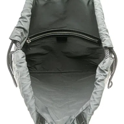 Pre-owned Gucci Black Gray Pvc Leather Backpack () In Multi