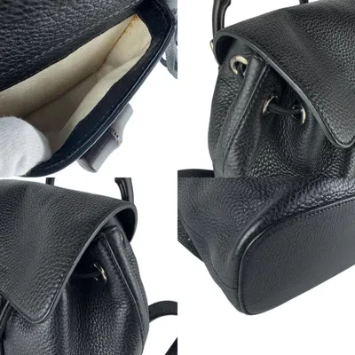 Pre-owned Gucci Black Leather Backpack ()