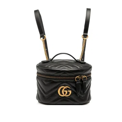 Pre-owned Gucci Black Leather Backpack ()