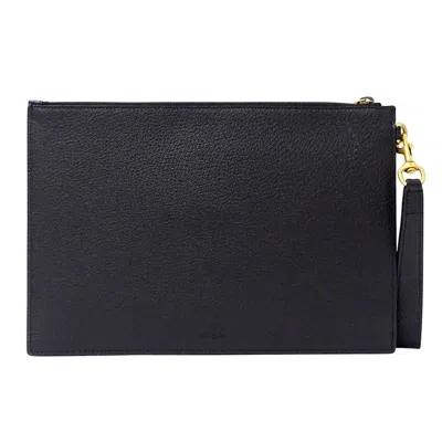 Pre-owned Gucci Black Leather Clutch Bag ()