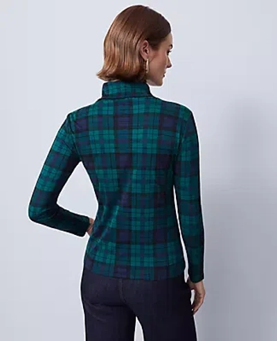 Ann Taylor Petite Plaid Turtleneck Top In Multi