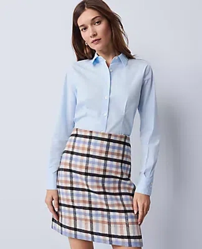 Ann Taylor Petite Weekend Collection Plaid A-line Skirt In Multi