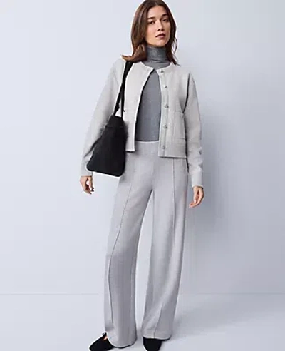 Ann Taylor Weekend Collection Easy Wide-leg Pant In Gray