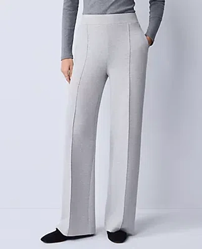 Ann Taylor Weekend Collection Easy Wide-leg Pant In Gray