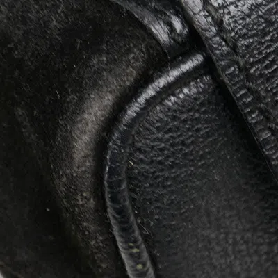 Pre-owned Gucci Black Leather Suede Backpack ()