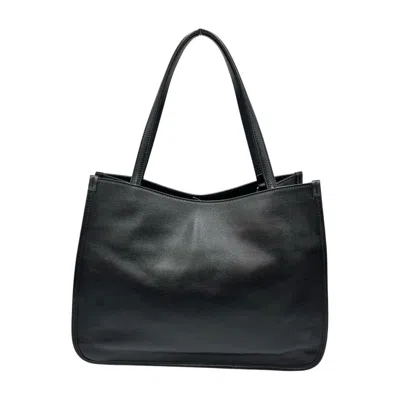 Pre-owned Gucci Black Leather Tote Bag ()
