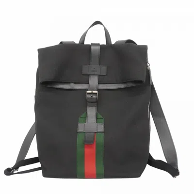 Pre-owned Gucci Black Nylon Backpack ()