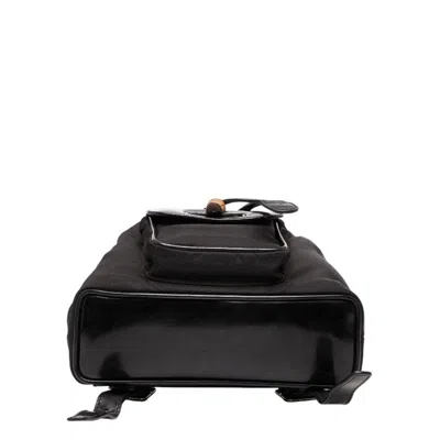 Pre-owned Gucci Black Nylon Leather Backpack ()
