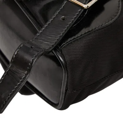 Pre-owned Gucci Black Nylon Leather Backpack ()