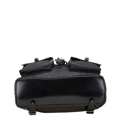 Pre-owned Gucci Black Patent Leather Nylon Backpack ()