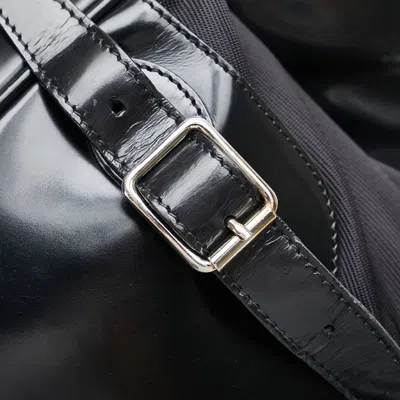 Pre-owned Gucci Black Patent Leather Nylon Backpack ()