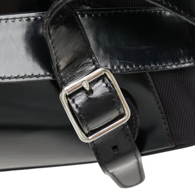 Pre-owned Gucci Black Patent Leather Nylon Backpack ()