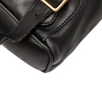 Pre-owned Gucci Black Suede Leather Backpack ()