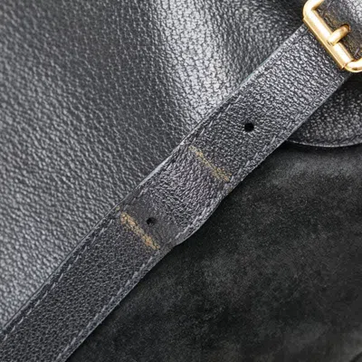 Pre-owned Gucci Black Suede Leather Backpack ()