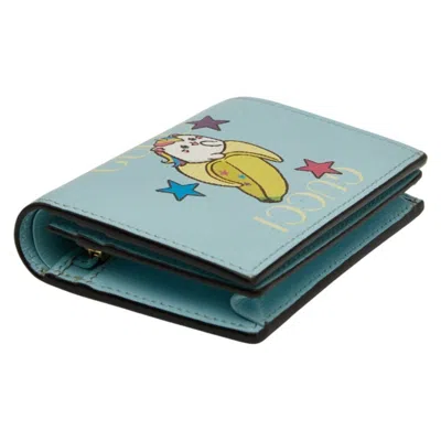 Pre-owned Gucci Blue Leather Wallet (bi-fold) ()