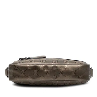 Pre-owned Gucci Bronze Brown Nylon Leather Shoulder Bag ()